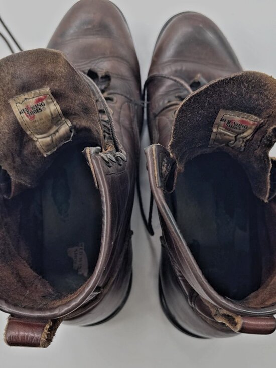 Red Wing Logger Boots Mens 13 Supersole Brown Leather Lace Up Biker 931 Y2K main image 7
